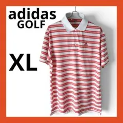 adidas アディダス ゴルフ ポロシャツ メンズ レッド ホワイト