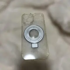 iPhone15用ケース magsafe対応 クリア リング付き 隠しスタンド