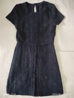 ZARA TRAFALUC ザラ 半袖ワンピース ネイビー S