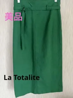 La Totalite ラトータリテ タイトスカート　グリーン　Mのサムネイル