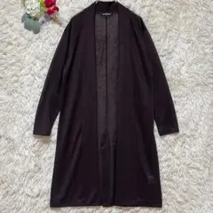 美品【ロートレアモン】（M）ロングカーディガン 羽織り 薄手 ブラウン レーヨンのサムネイル