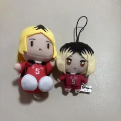 ハイキュー 孤爪研磨 ぬいぐるみ マスコット 2点セット