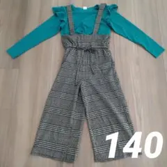 チェック柄サロペット・オーバーオール