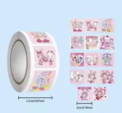 Mezzo Piano シール ロールステッカー ピンク500ピースのサムネイル