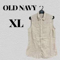 OLD NAVY ノースリーブシャツ XL ベージュ