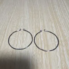 シルバー フープピアス 中型