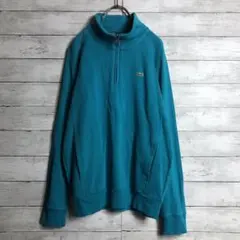 【美品】LACOSTEラコステ ハーフジップスウェット トレーナー ポケット