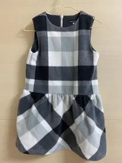 BeBe チェック柄 ジャンバースカート 110