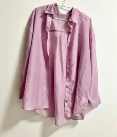 紫シアーシャツ Mサイズ 長袖シャツ
