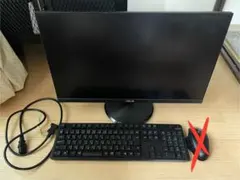 ASUS VA24DQ ディスプレイモニター ELECOMキーボード　２点セット
