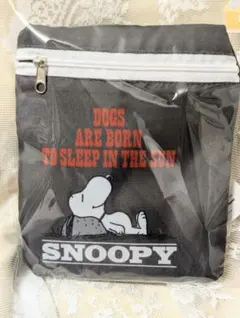 Peanuts スヌーピー 折りたたみエコバッグ グレー