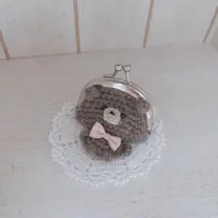 ハンドメイド くまのがま口