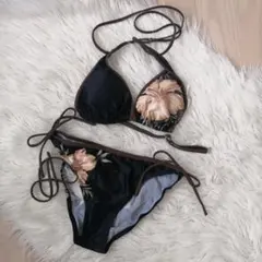 フラワープリント トライアングルビキニ