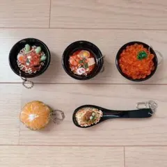 【新品】食品サンプル キーホルダー5点セット