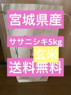 宮城県産ササニシキ5kg 玄米令和7年産　送料込みのサムネイル