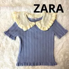【ZARA】bigフリル♡サマーニット♡トップス♡付け襟