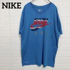希少 NIKE RUN USA Tシャツ タイダイ風スウッシュ ドライフィット