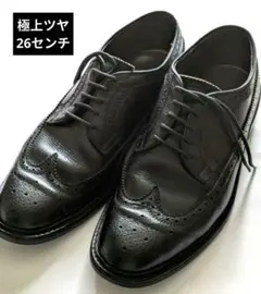 【美品】リーガル REGAL ウイングチップ ビジネスシューズ 黒 26cmのサムネイル