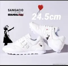 ⭐︎ちびび⭐︎23㎝　限定品にゅーず　バンクシーSANGACIO スニーカー SANGACIOにゅ～ず『PURE WHITE』27.5cm 2/25発送予定 - メルカリ