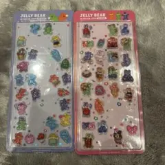 韓国限定 ジェリーベア ボンボンドロップ風 シール 2枚セット　おすそわけ