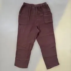ペアマノン　ダブルガーゼ　リラックスパンツ　サルエルパンツ　130cm モカのサムネイル