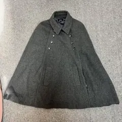 A.P.C ケープコート　ウール　チャコールグレー　ルーマニア製　Mのサムネイル