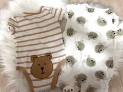 GAP くまロンパース 2点セット 3-6m 6-12m 訳あり 保育園着 お得