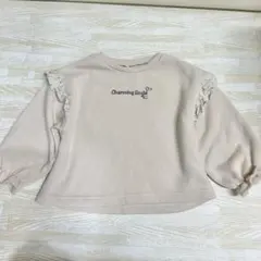 ベージュ 裏起毛　トレーナー 100