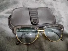 本日発送!!alain mikli メガネ度あり ゴールド/ブラック