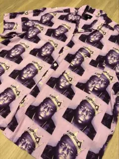 H&M Notorious B.I.G 総柄 半袖シャツ ビギー オープンカラーのサムネイル