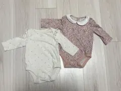 Baby GAP ベビーロンパース　ハート柄・花柄2点セット　3-6months