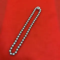 シルバー パール 風ネックレス