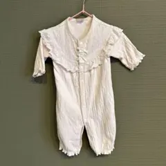 【プティマイン】フリル付き襟 ベビー ツーウェイ・ドレスオール F(50-70)