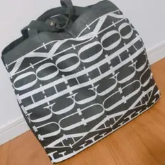 FAUCHON グラフィックプリント トートバッグ　黒　ブラック　A4入る