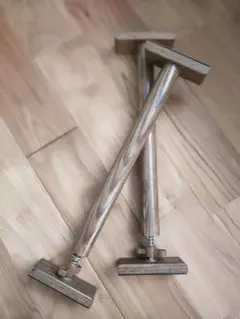 【木製】耐震突っ張り伸縮棒45-57cm 2本セットのサムネイル