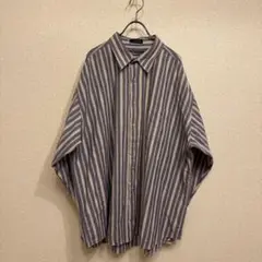 【L'HOMME】long sleeve stripe shirt
