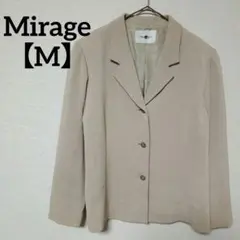Mirage【M】ベージュ 3つボタンジャケット 薄手 春夏素材