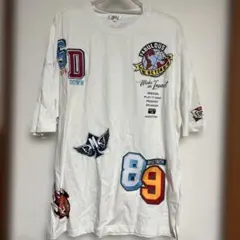 刺繍ロゴ付きホワイトTシャツ 89