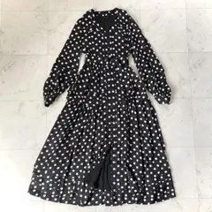 24SS美品✴︎BEARDSLEY ドットギャザーワンピース サイズ0 - メルカリ