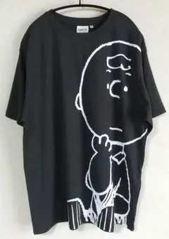 PEANUTS チャーリーブラウン プリント Tシャツ メンズ 3L