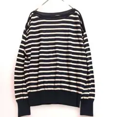 ボーダーニット　L訳あり　薄手ニット　生地素材