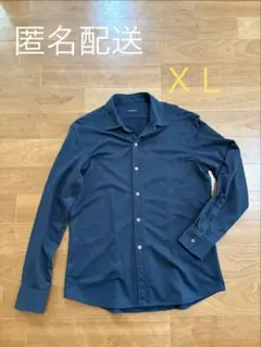 【美品】JOSEPH HOMME ジョゼフオム　ネイビー 長袖シャツ 濃紺 XLのサムネイル