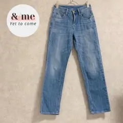美品　cepocraftセポ　ストレートデニム　ジーンズ　ストレッチ　ブルー　S