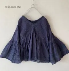 ne Quittez pas ヌキテパ2WAY レース コットンボイル ブラウス