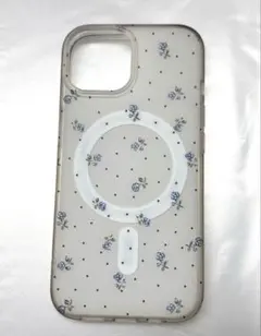 iPhone15スマホケース Magsafe対応　花柄