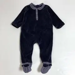 美品　ジャカディ　ネイビー フリースロンパース 74㎝