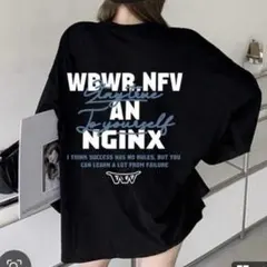 SHEIN バックプリント オーバーサイズ Tシャツ 長袖 ブラック S