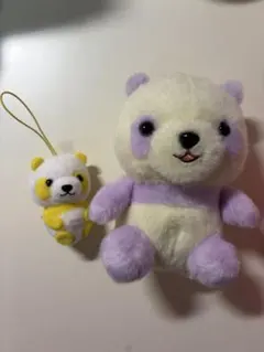 ぱんだの赤ちゃん ぬいぐるみ マスコット 2種セット