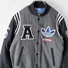 入手困難 adidas アディダス 刺繍ロゴ レオパード スタジャン ブルゾン