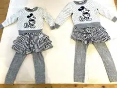 姉妹コーデ　ディズニー　セーター＆スカートズボン　セット　100 120